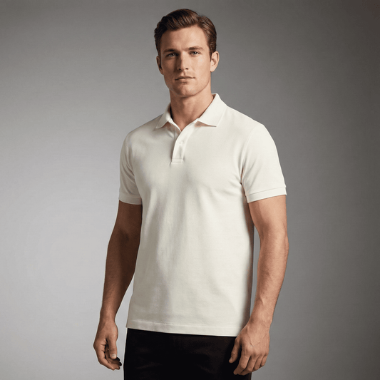 Custom Slim Fit Stretch Mesh Polo Shirt