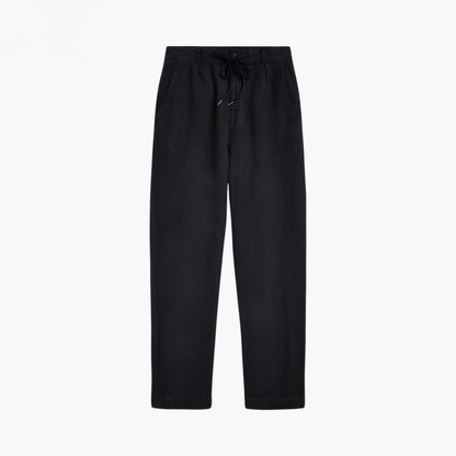 Lateef Relaxed Fit Pleated Linen Trousers