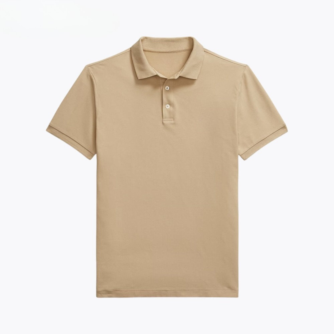 Custom Slim Fit Stretch Mesh Polo Shirt